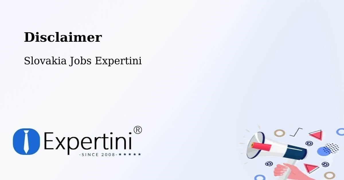 Disclaimer – Dolný Kubín - Slovakia Jobs Expertini